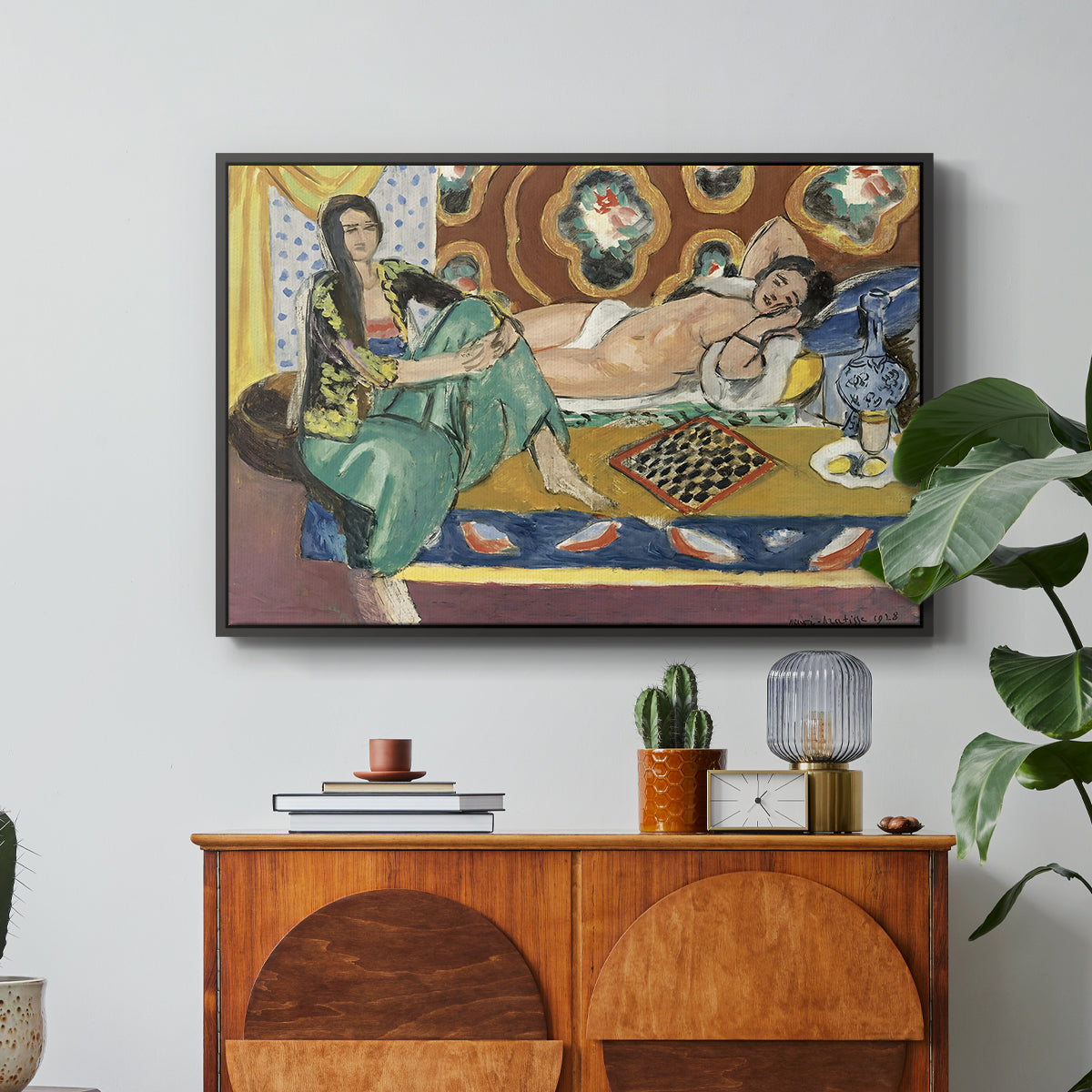 Odalisques Playing Checkers (Odalisques jouant aux dames), 1928 - Floater Framed Canvas Print