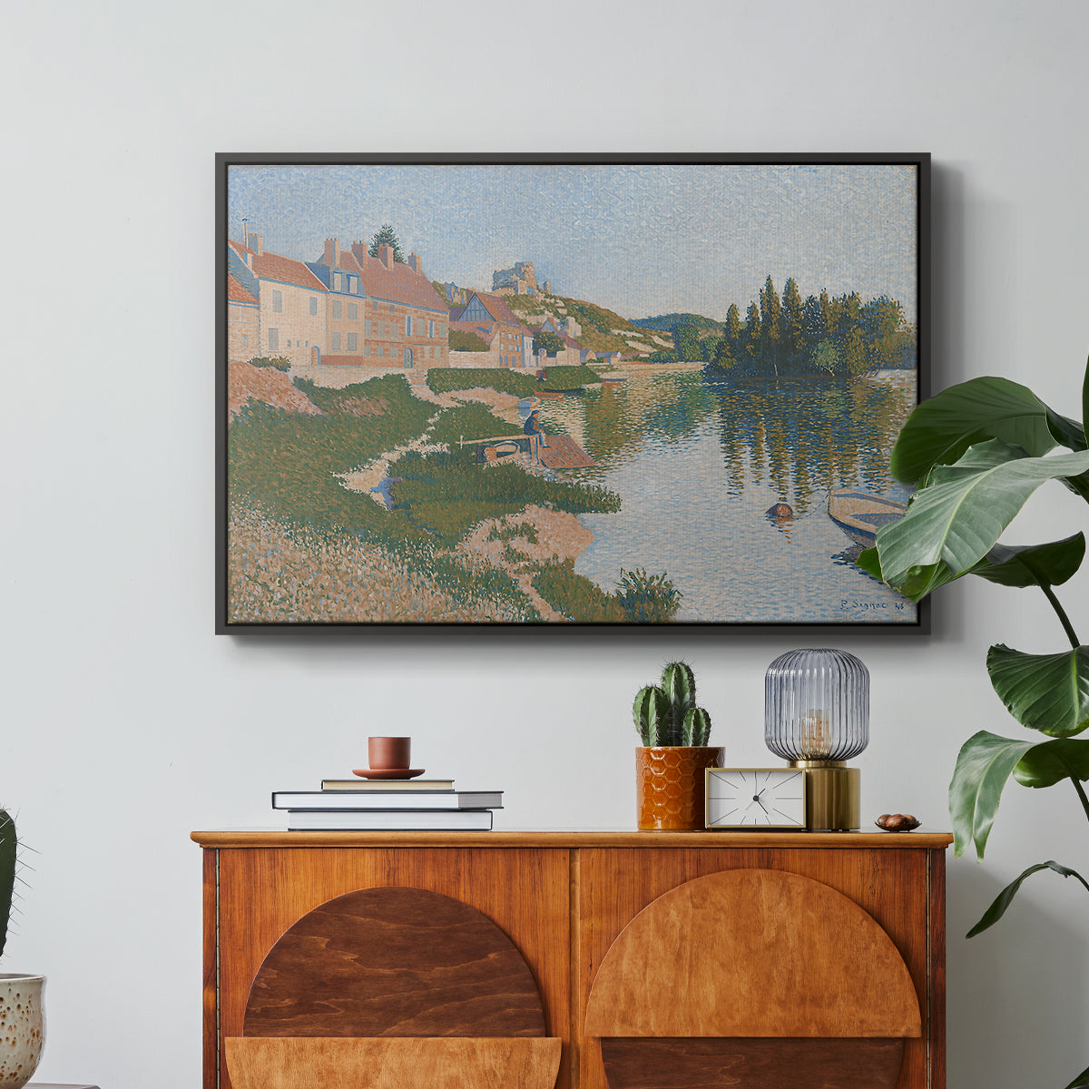 Les Andelys, Côte d'Aval, 1886 - Floater Framed Canvas Print