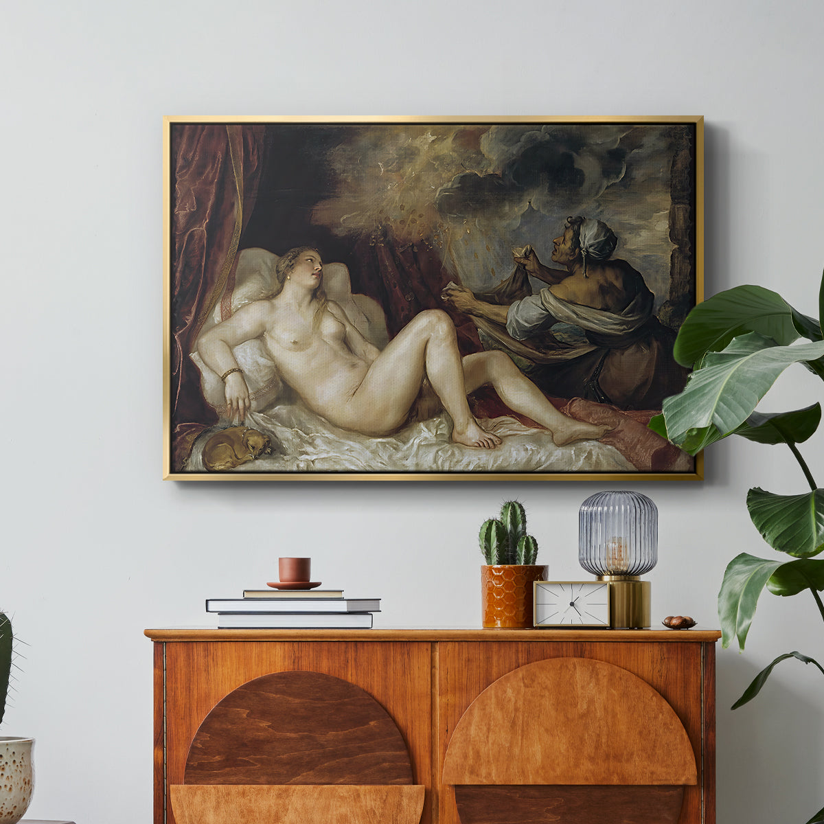 Danaë, c. 1560-1565 - Floater Framed Canvas Print