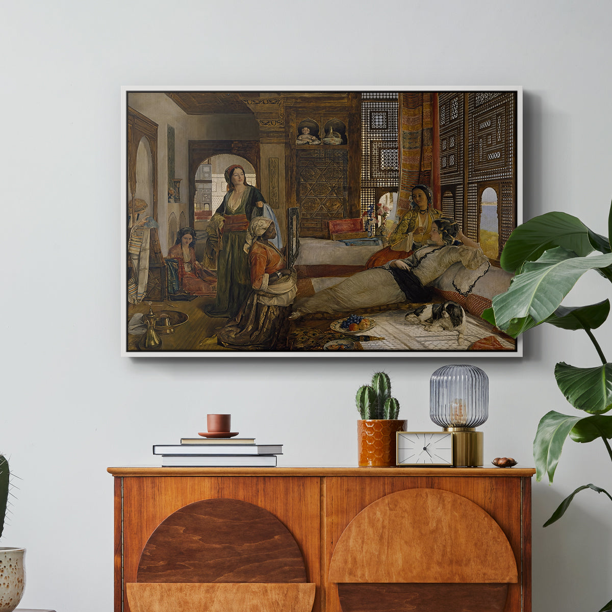 The Harem, 1876 - Floater Framed Canvas Print