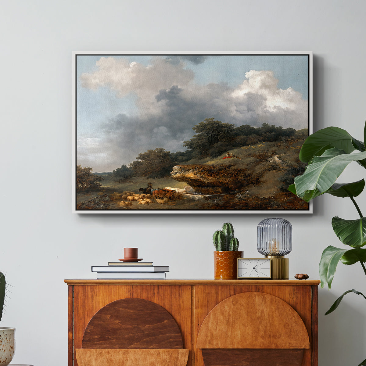 The Watering Place, c. 1765 - Floater Framed Canvas Print
