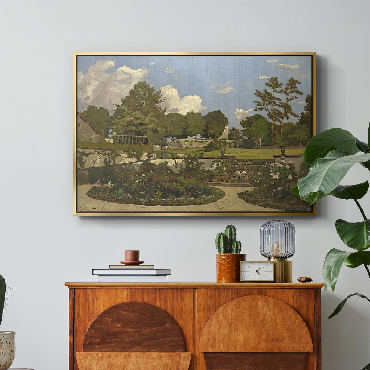 The Painter's Garden at Saint-Privé, 1886 - Floater Framed Canvas Print