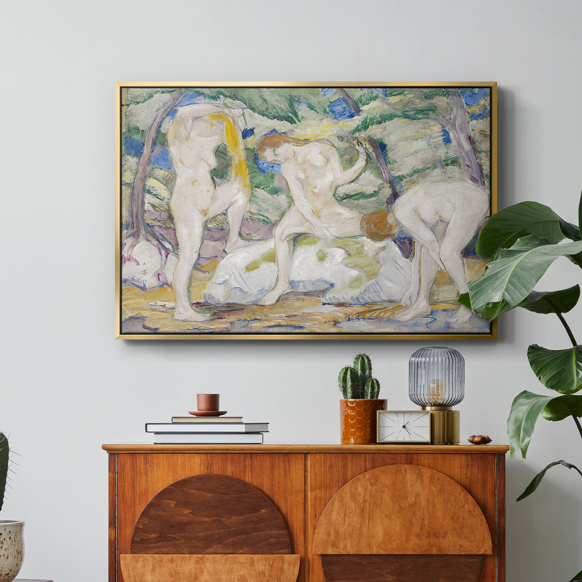 Bathing Women, 1910 - Floater Framed Canvas Print