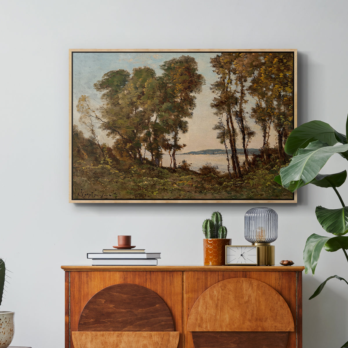 The Banks of the Allier, 1894 - Floater Framed Canvas Print