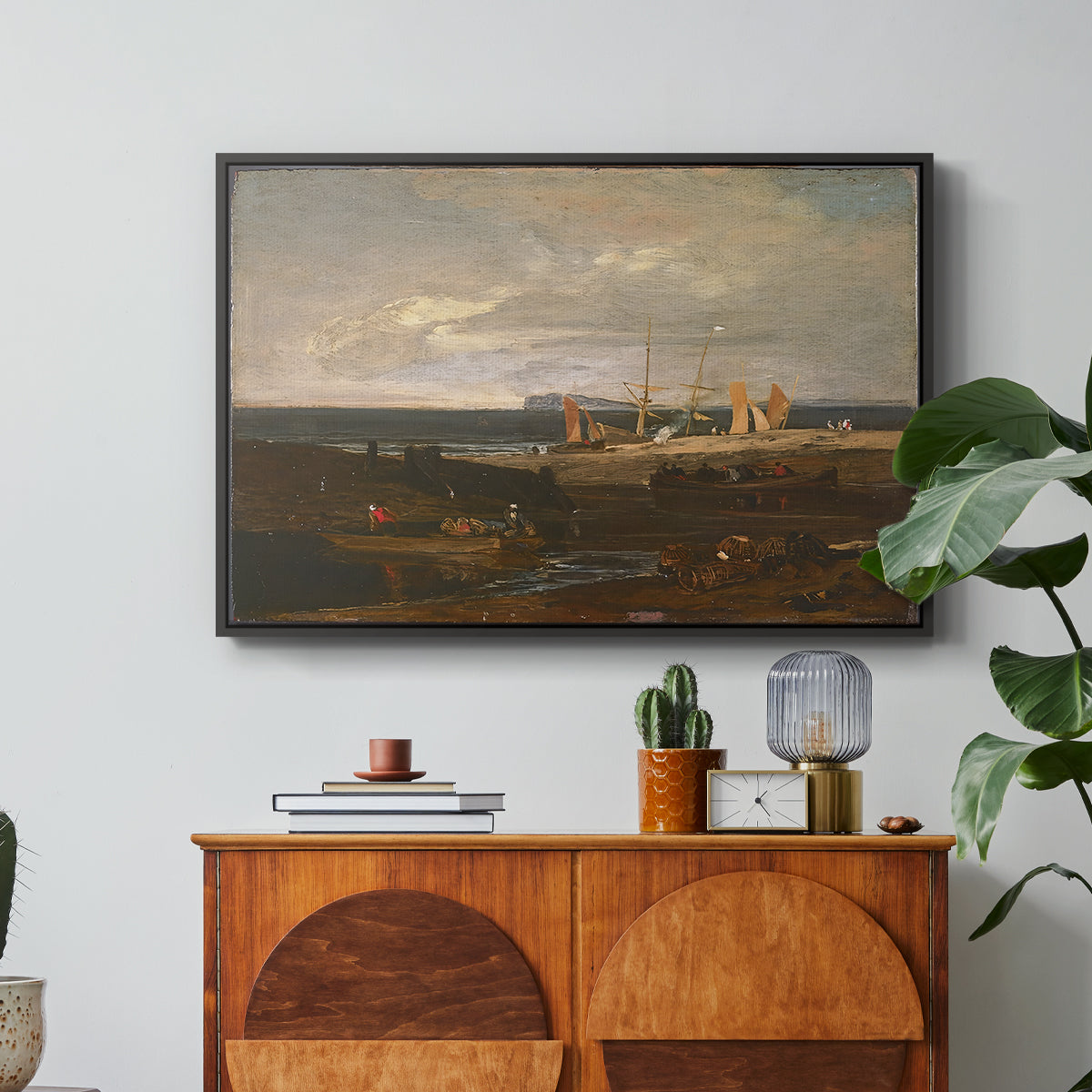 A Scene on the English Coast, c. 1798 - Floater Framed Canvas Print