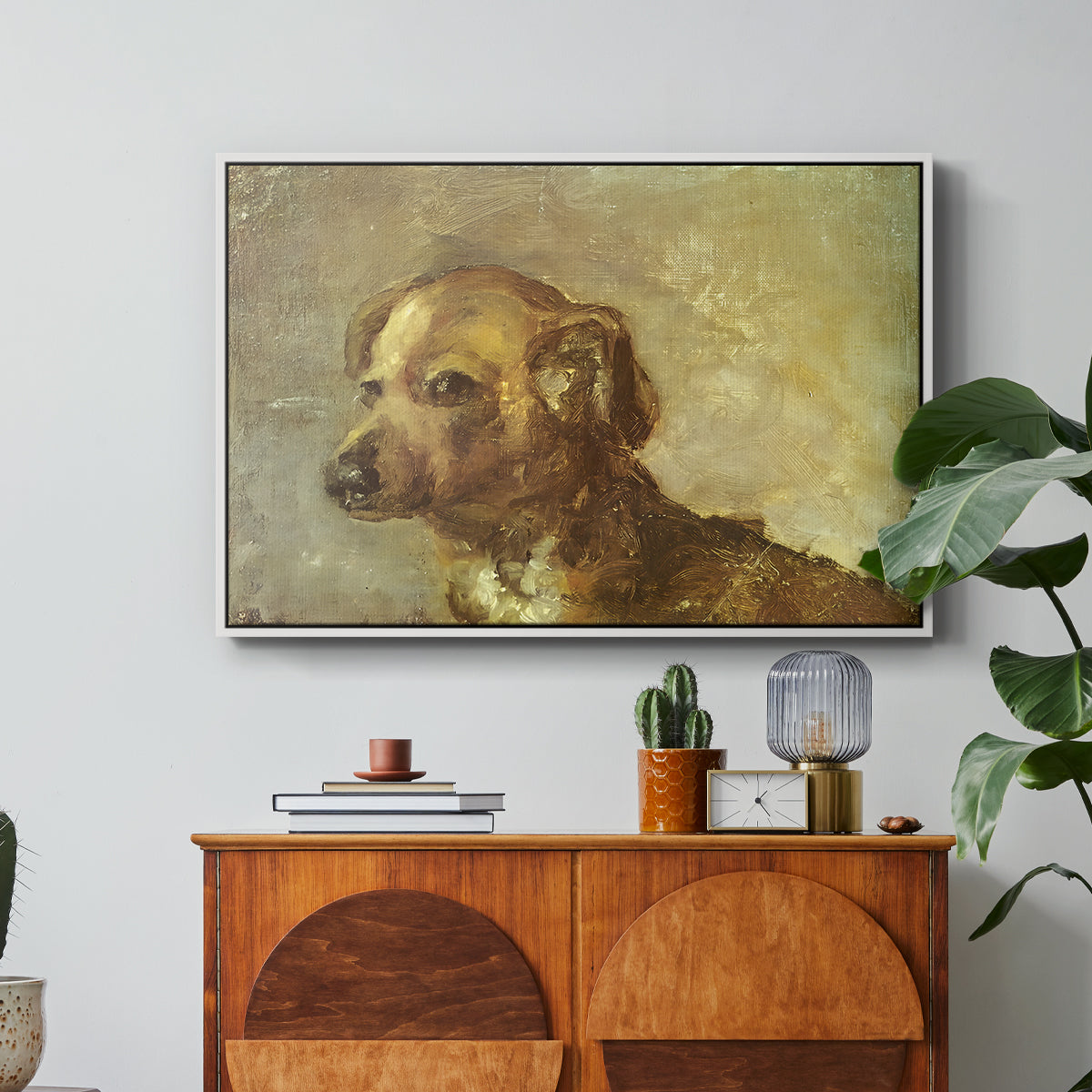 Cliper, the Artist's Dog, 1895 - Floater Framed Canvas Print
