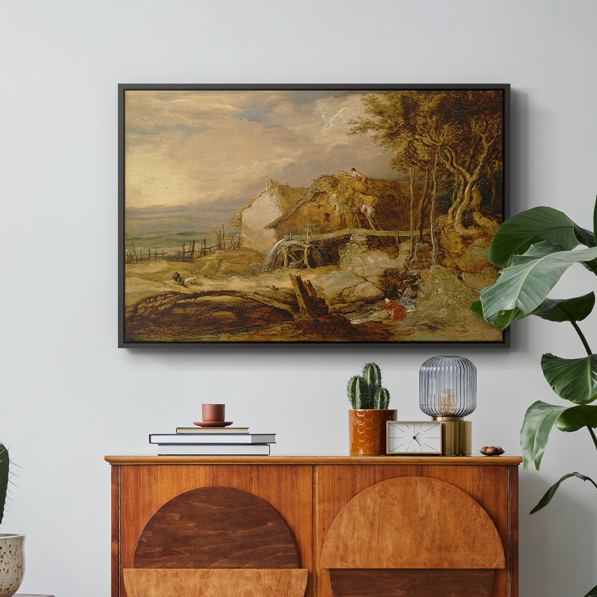 An Overshot Mill, c. 1802-1807 - Floater Framed Canvas Print
