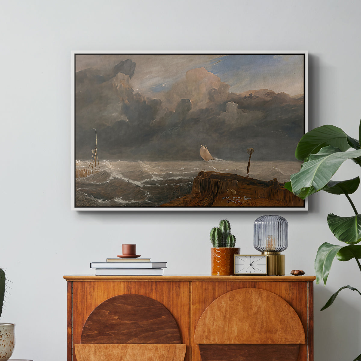 Port Ruysdael, 1827 - Floater Framed Canvas Print