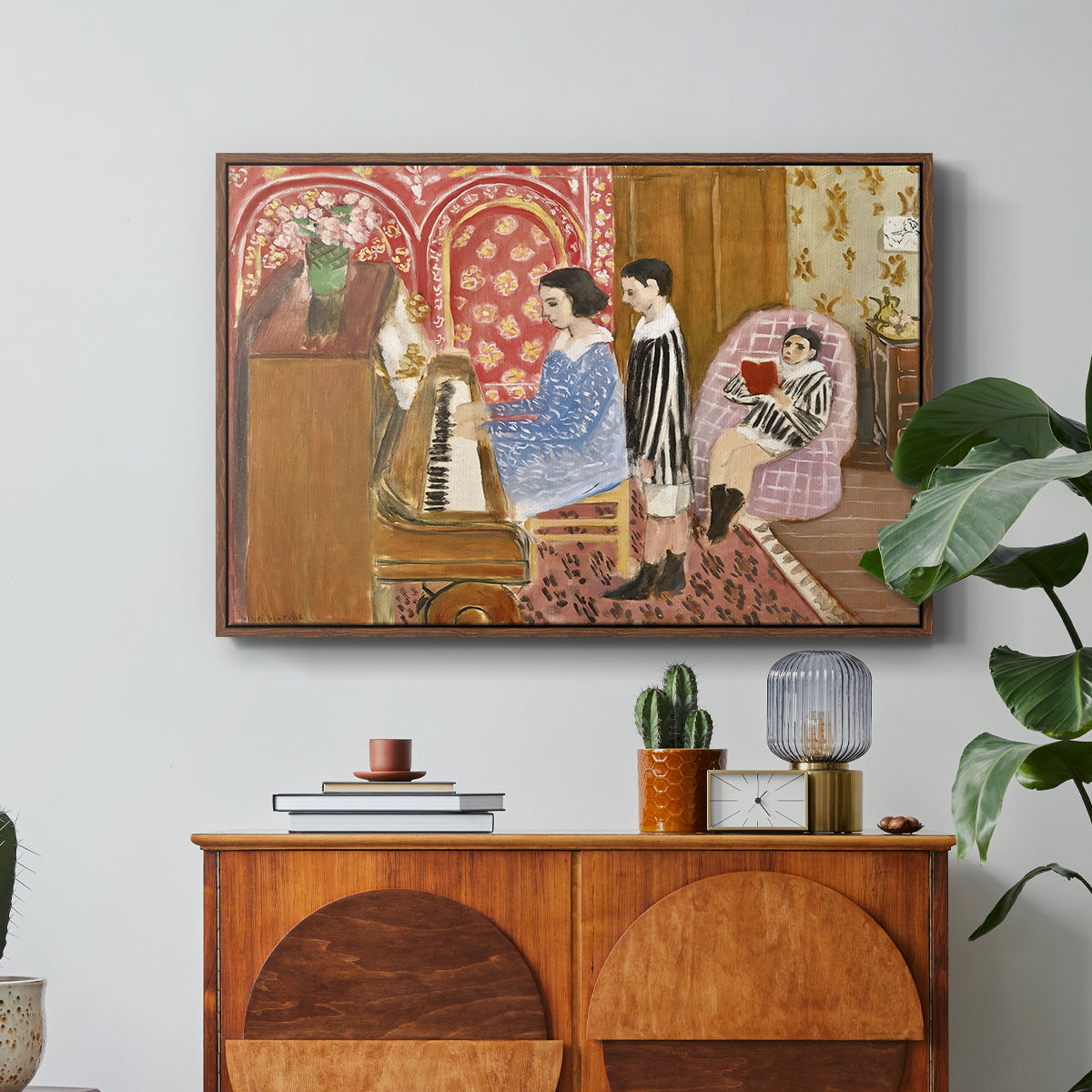 The Piano Lesson, 1923 - Floater Framed Canvas Print