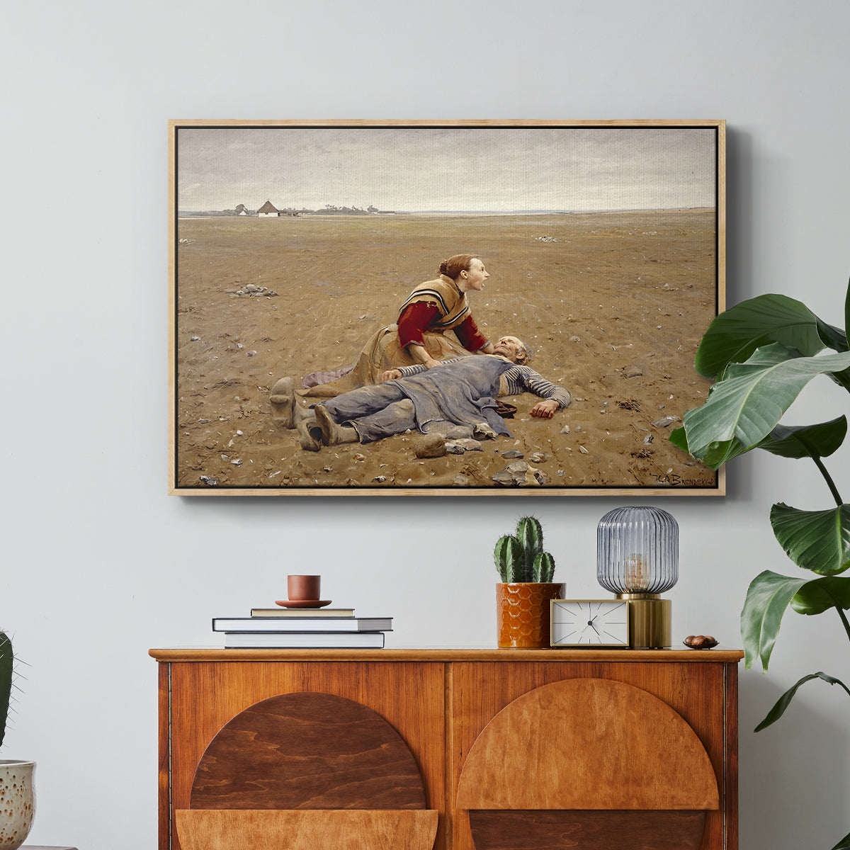 Worn Out (Udslidt), 1889 - Floater Framed Canvas Print