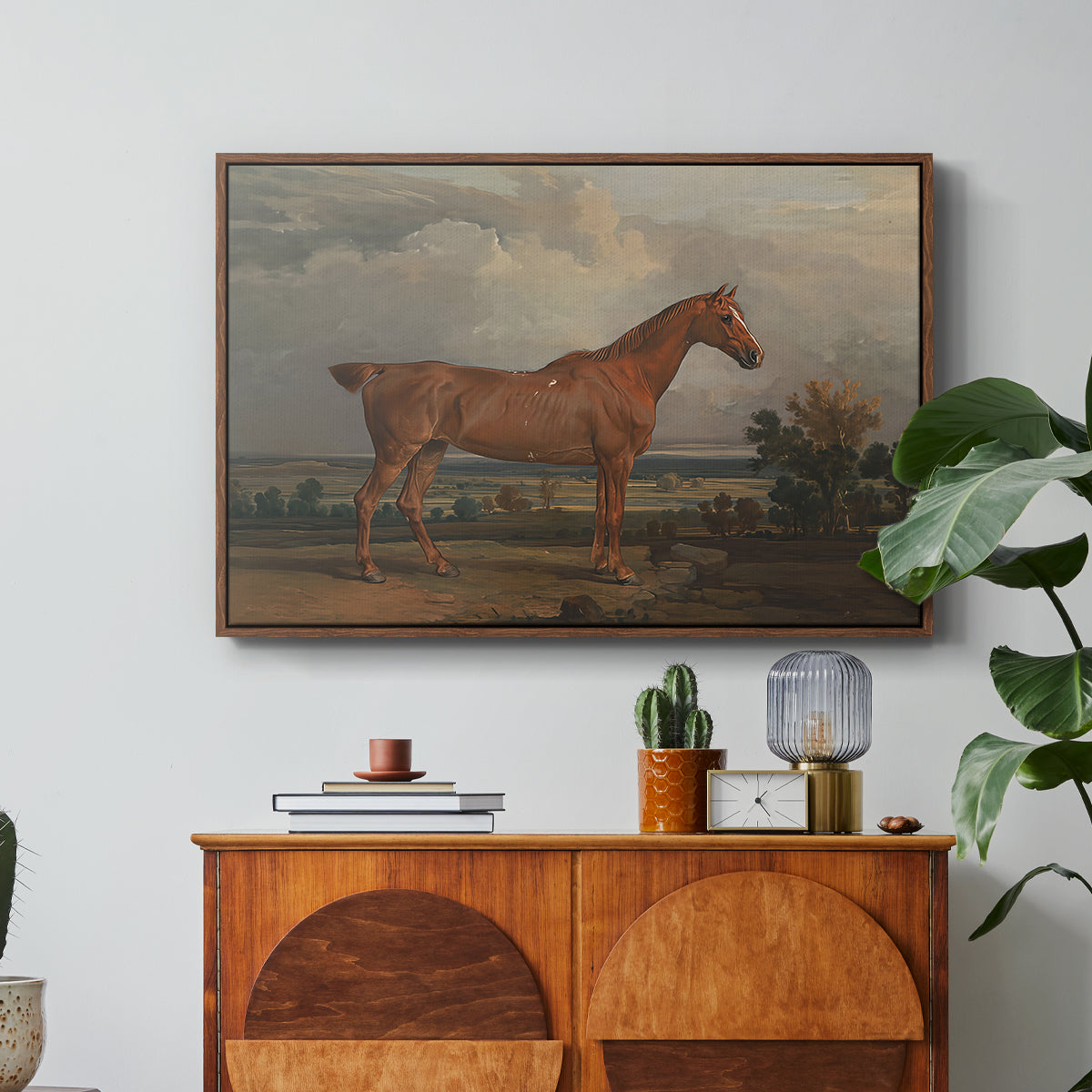 Hunter in a Landscape, 1810 - Floater Framed Canvas Print