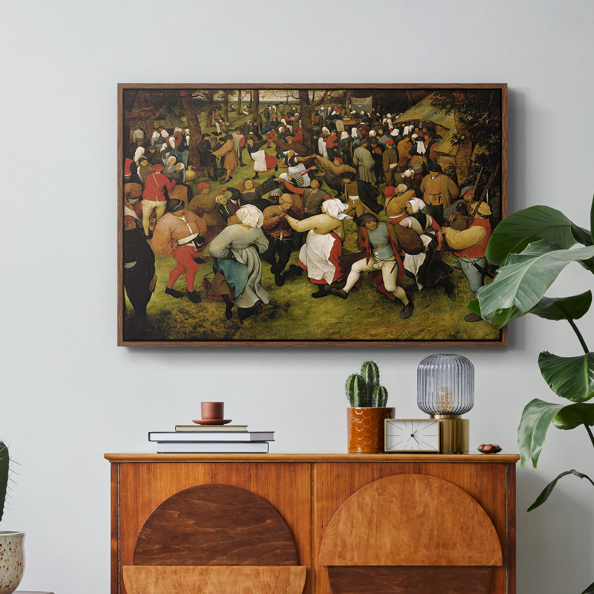 The Wedding Dance, c. 1566 - Floater Framed Canvas Print