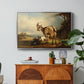 A Goat with Two Kids - Floater Framed Canvas Print
