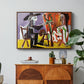 The Painter and His Model, 1963 - Floater Framed Canvas Print