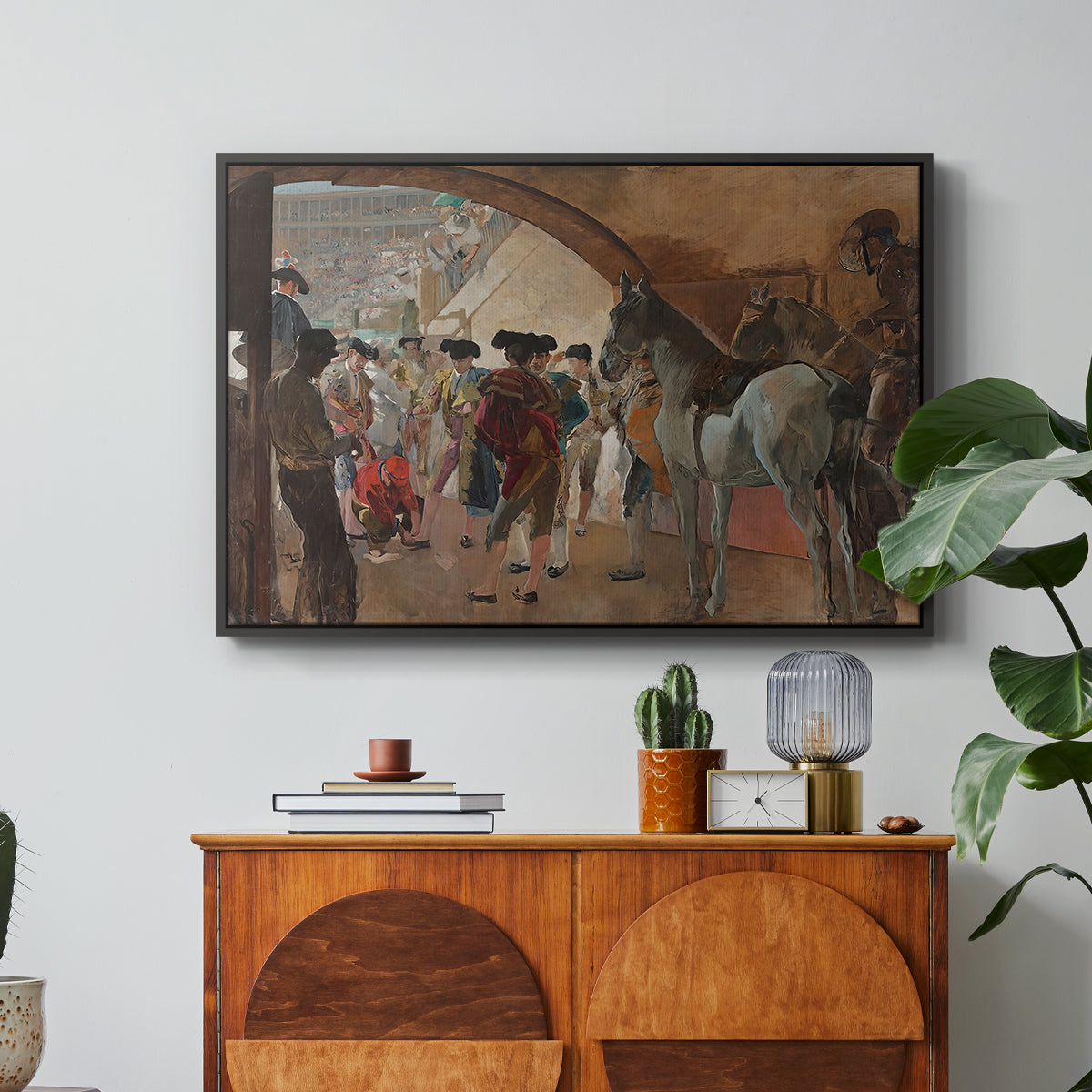 Before the Bullfight (Antes de la corrida), c. 1900 - Floater Framed Canvas Print
