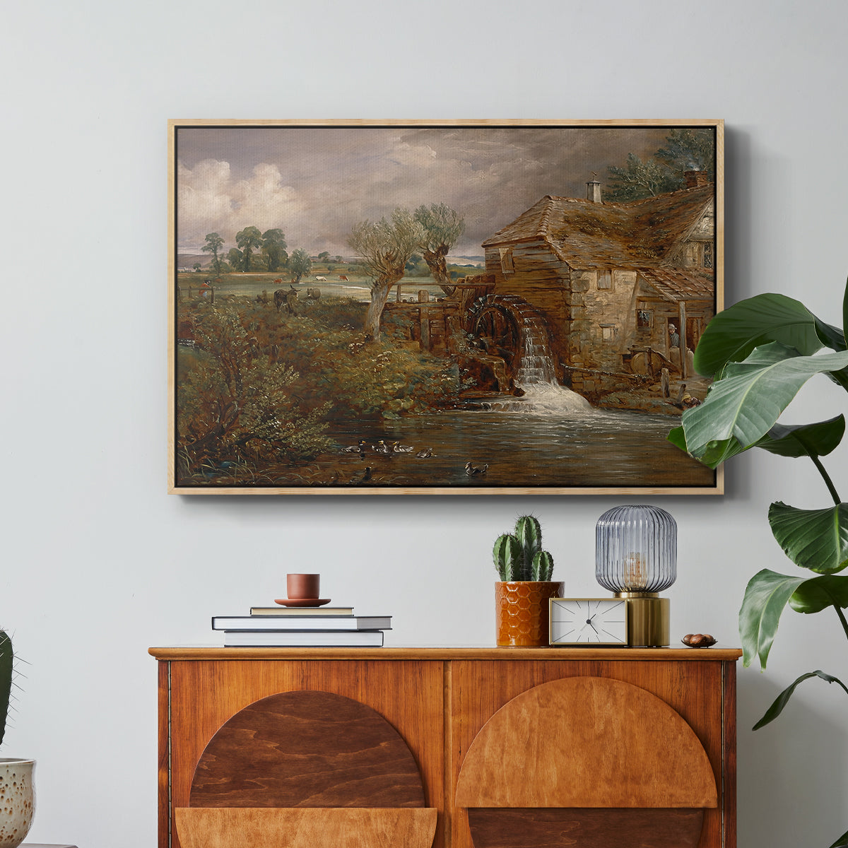 Parham Mill, Gillingham, 1826 - Floater Framed Canvas Print