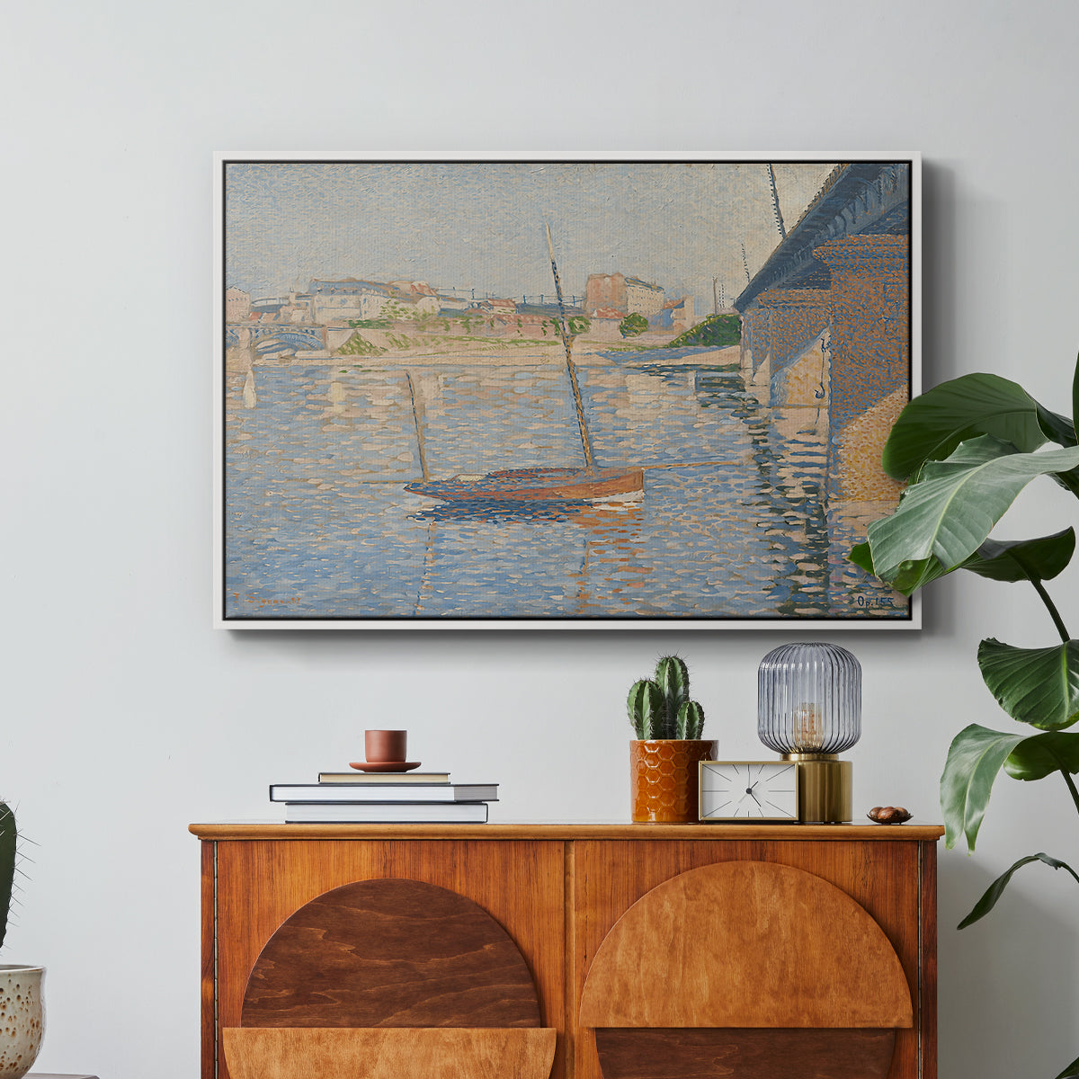 Le Clipper, Asnières, 1887 - Floater Framed Canvas Print