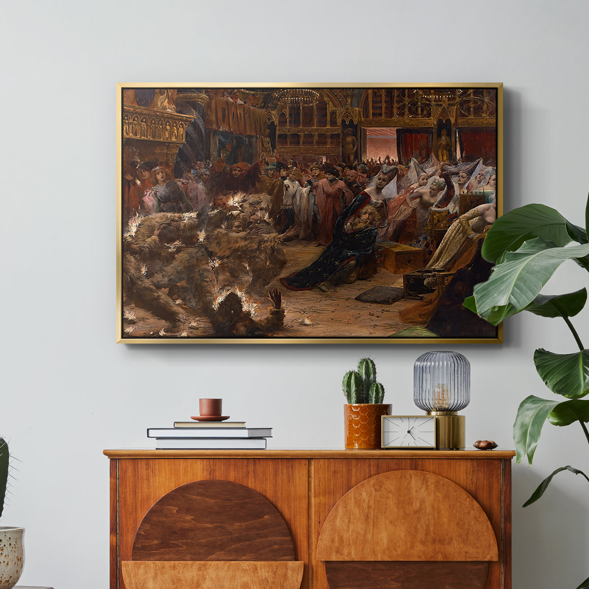 Ball of the Burning Men, 1889 - Floater Framed Canvas Print
