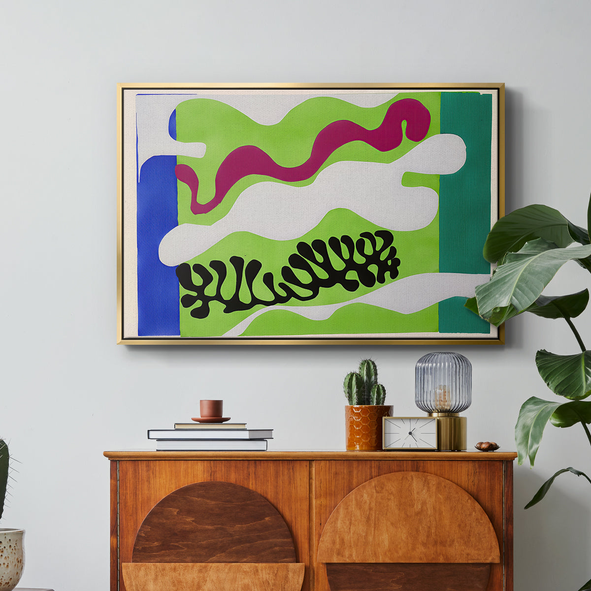 The Lagoon (Le lagon), from Jazz, 1947 - Floater Framed Canvas Print