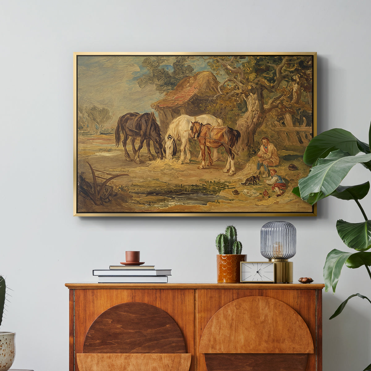 The Midday Meal, 1835 - Floater Framed Canvas Print