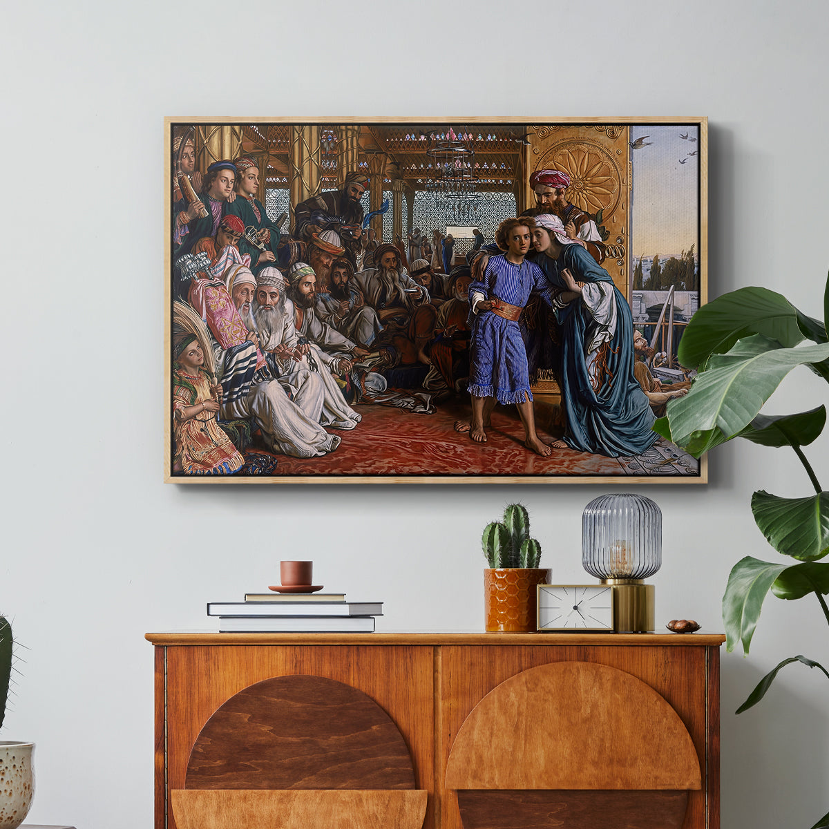The Finding of the Saviour in the Temple, 1854-1860 - Floater Framed Canvas Print