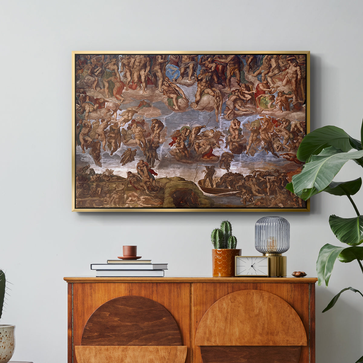 The Last Judgment (Charon's Boat and the Damned), 1536-1541 - Floater Framed Canvas Print