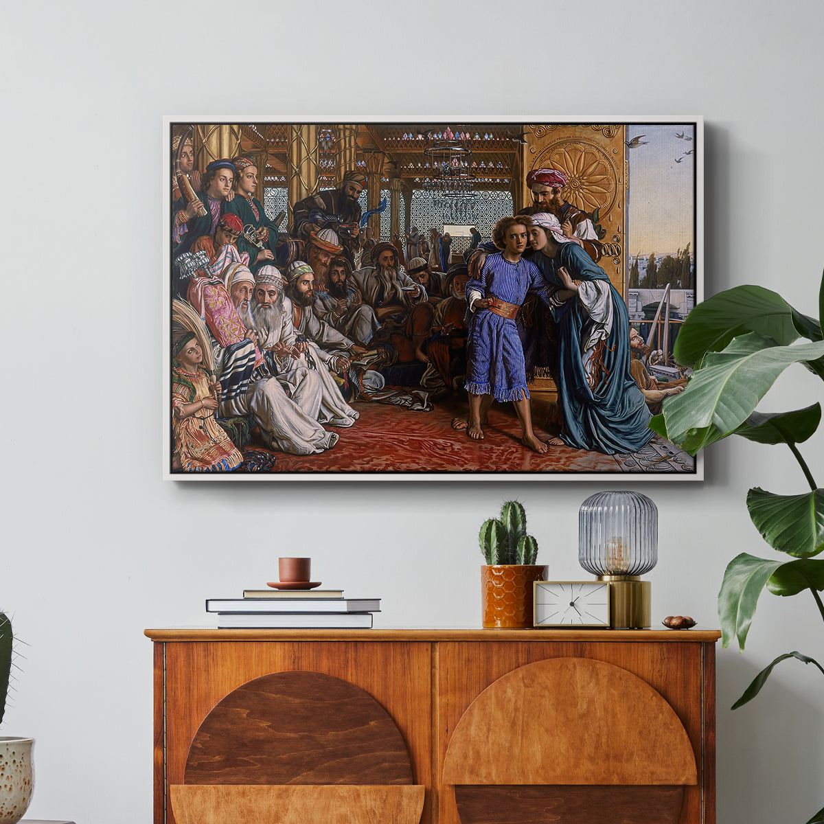 The Finding of the Saviour in the Temple, 1854-1860 - Floater Framed Canvas Print