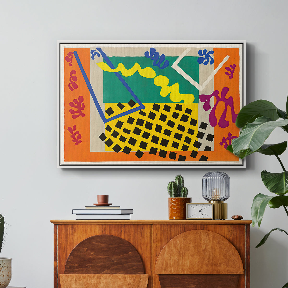 The Codomas (Les codomas), from Jazz, 1947 - Floater Framed Canvas Print