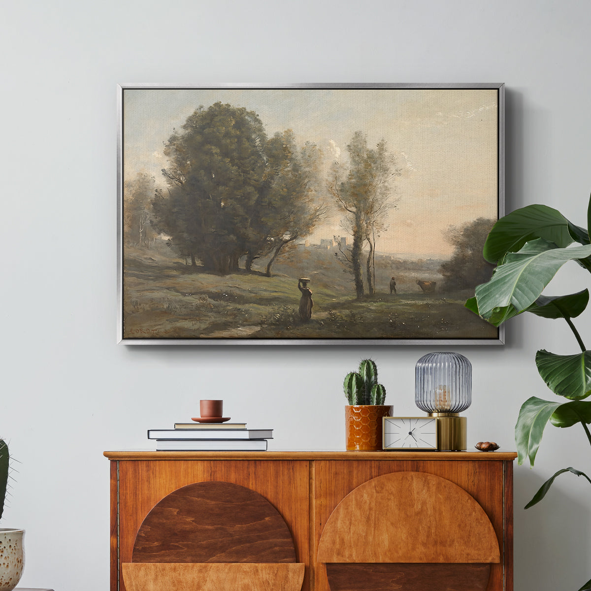 Landscape (Souvenir of les landes), c. 1872 - Floater Framed Canvas Print