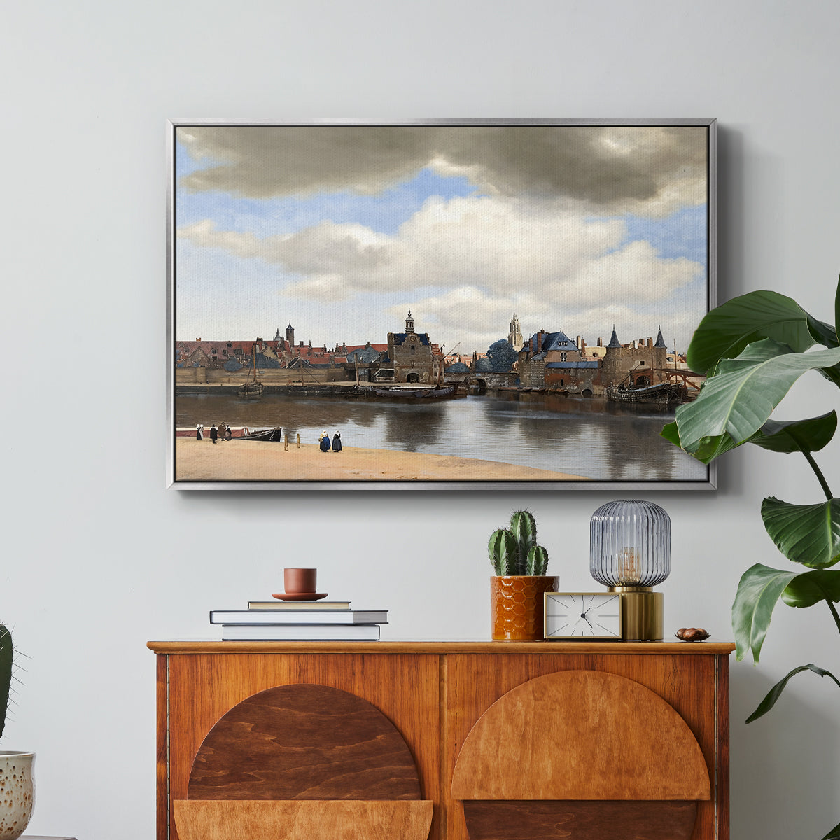 View of Delft, c. 1660-1661 - Floater Framed Canvas Print