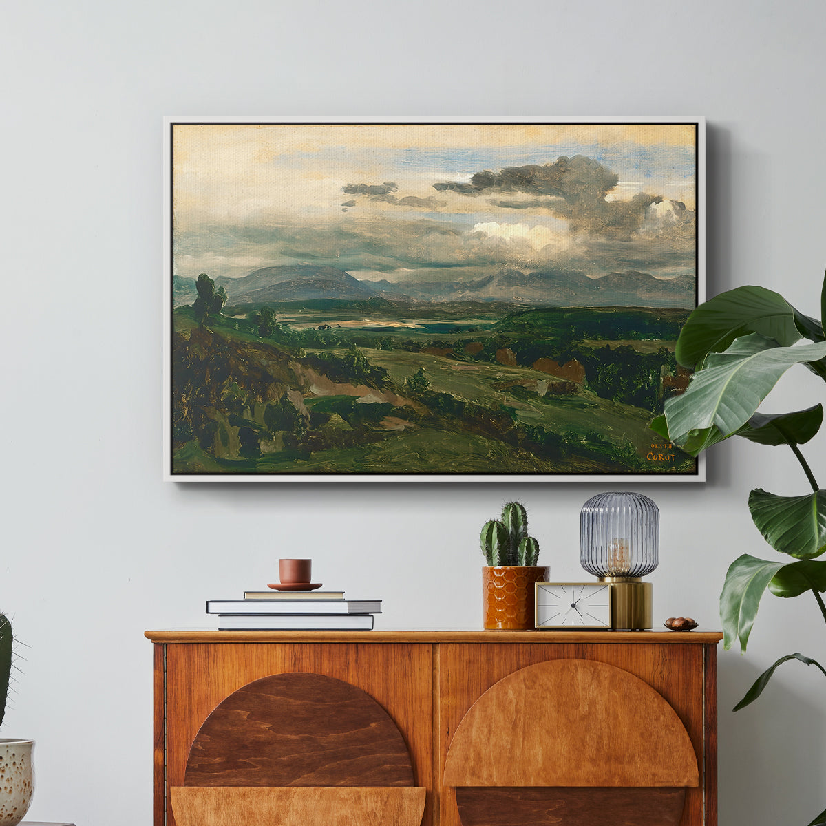 Civita Castellana, c. 1860s - Floater Framed Canvas Print