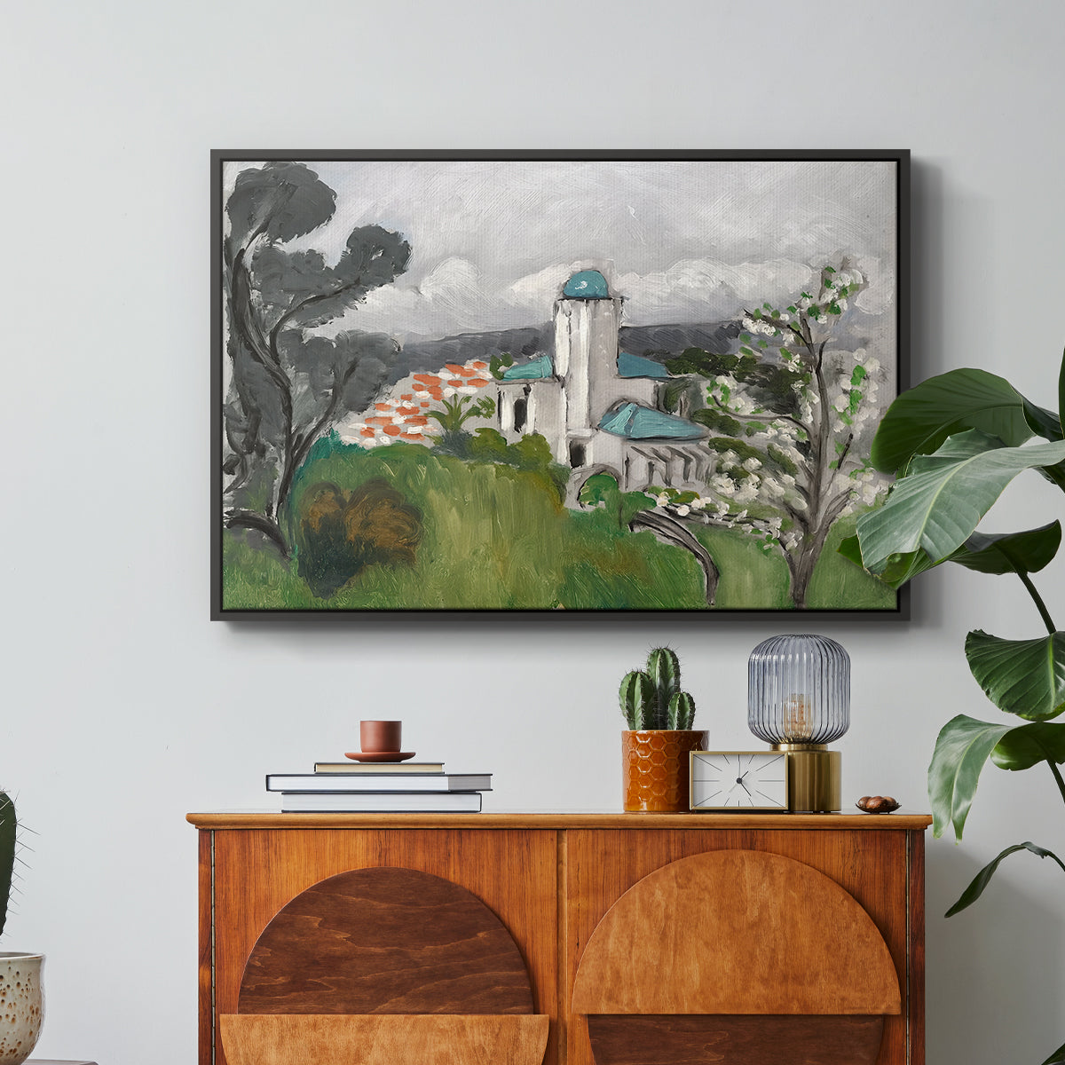 The Blue Villa (La Villa Bleue), c. 1918 - Floater Framed Canvas Print