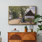 Danish Village Street with Woman and Milkman, 1880 - Floater Framed Canvas Print