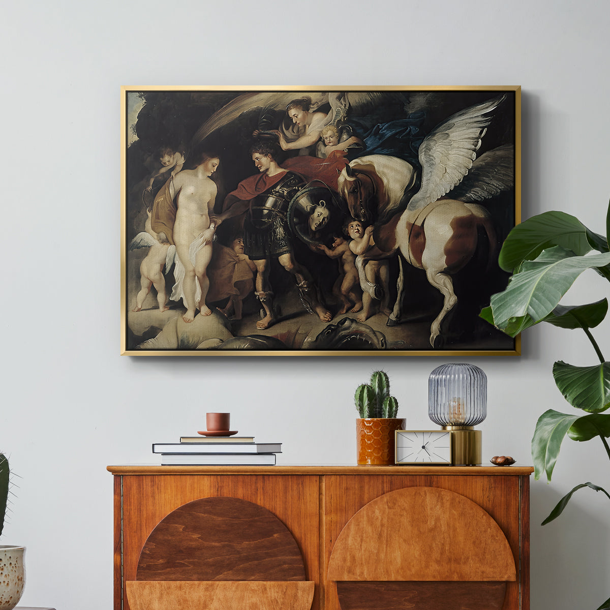 Perseus and Andromeda, c. 1620 - Floater Framed Canvas Print