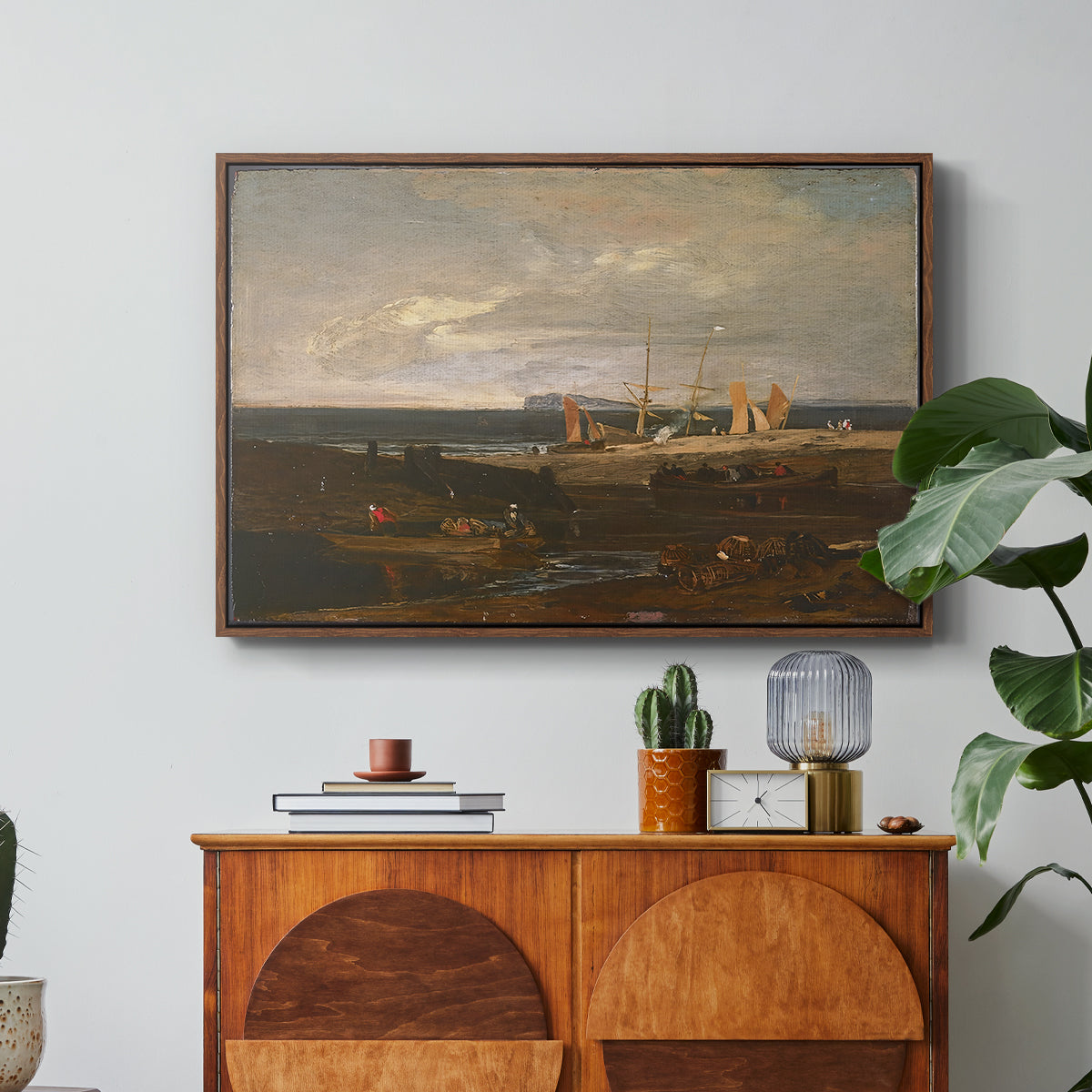 A Scene on the English Coast, c. 1798 - Floater Framed Canvas Print