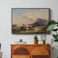 Shepherds and Cattle on Lake Attersee, 1852 - Floater Framed Canvas Print
