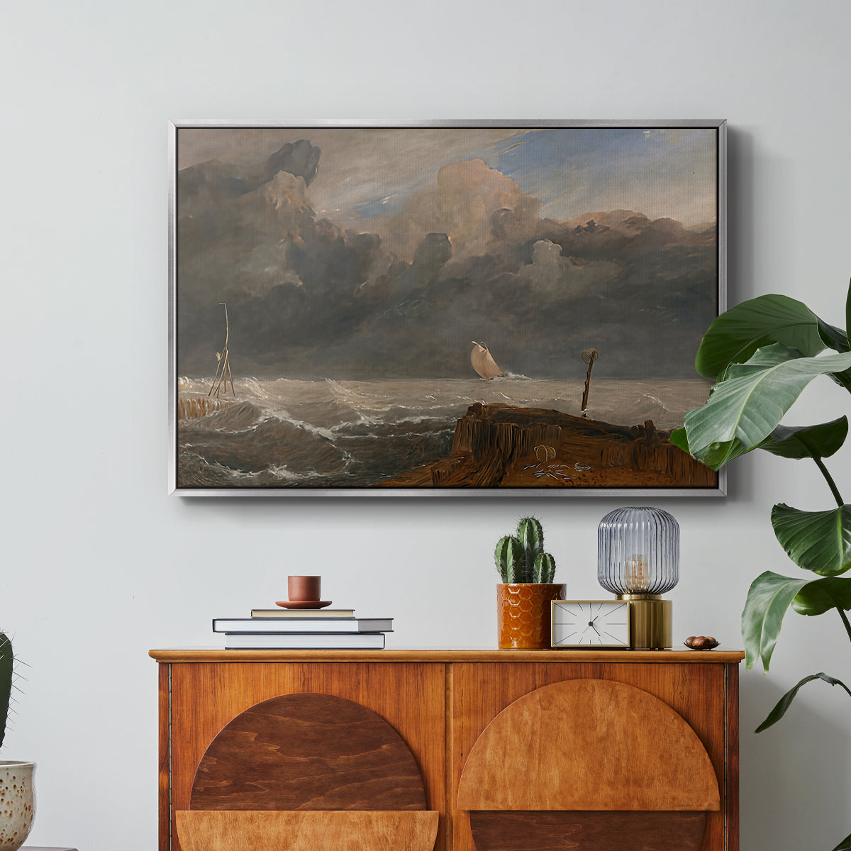 Port Ruysdael, 1827 - Floater Framed Canvas Print