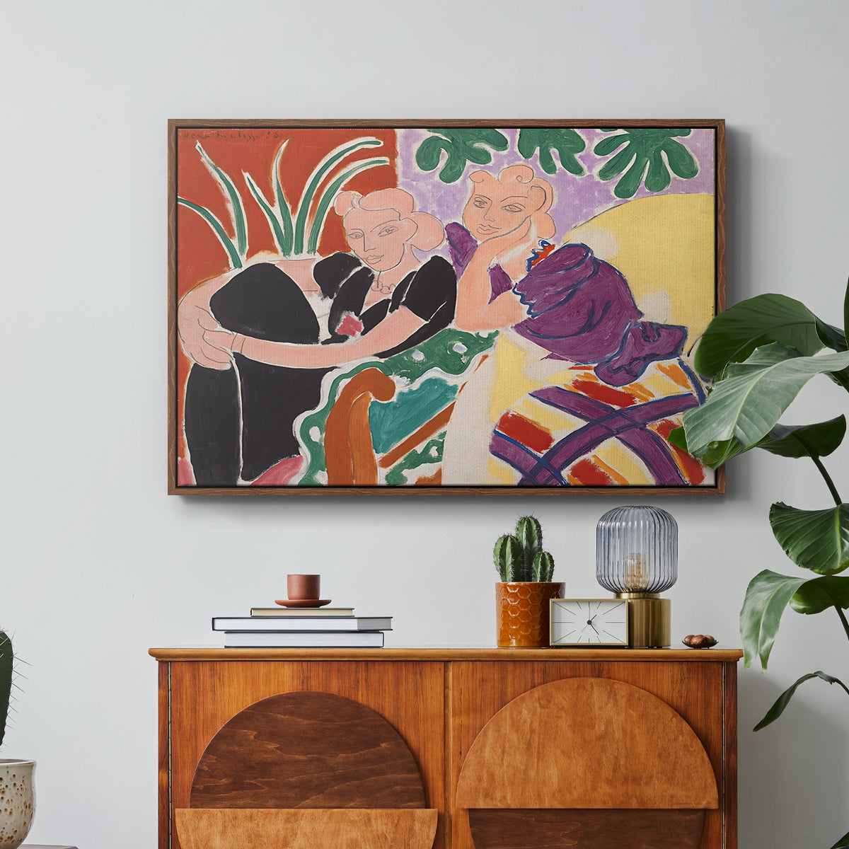 The Conversation, 1938 - Floater Framed Canvas Print