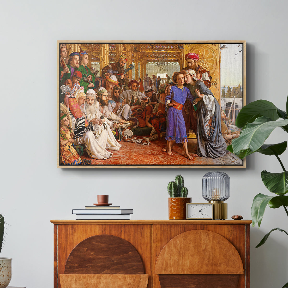 The Finding of the Saviour in the Temple, 1854-1860 - Floater Framed Canvas Print
