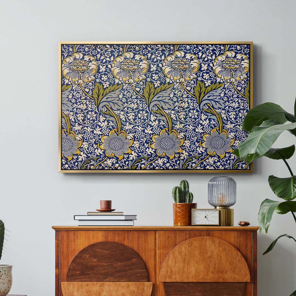 Kennet - Indigo/Gold, 1883 - Floater Framed Canvas Print