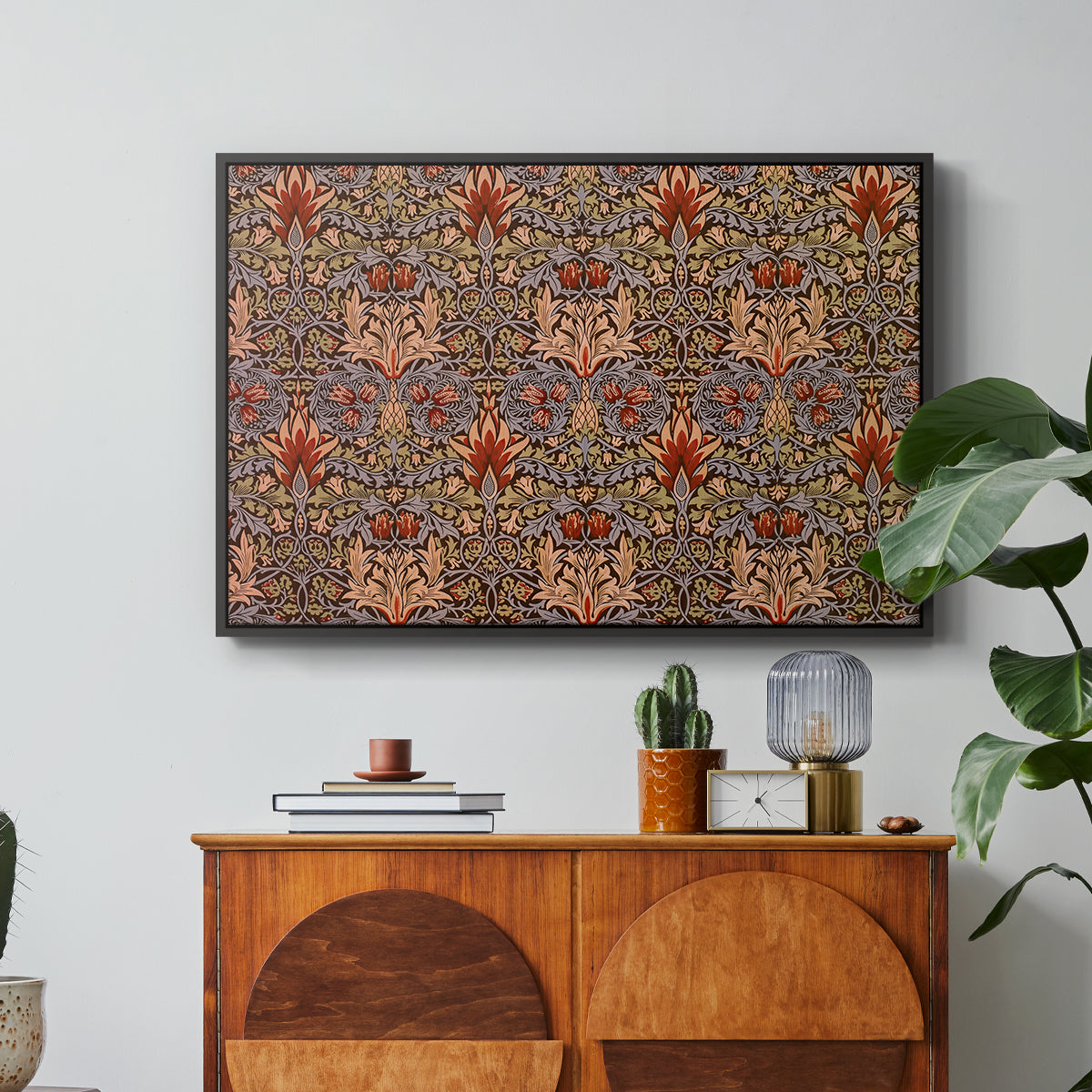 Snakeshead - Red/Cumin, c. 1876 - Floater Framed Canvas Print