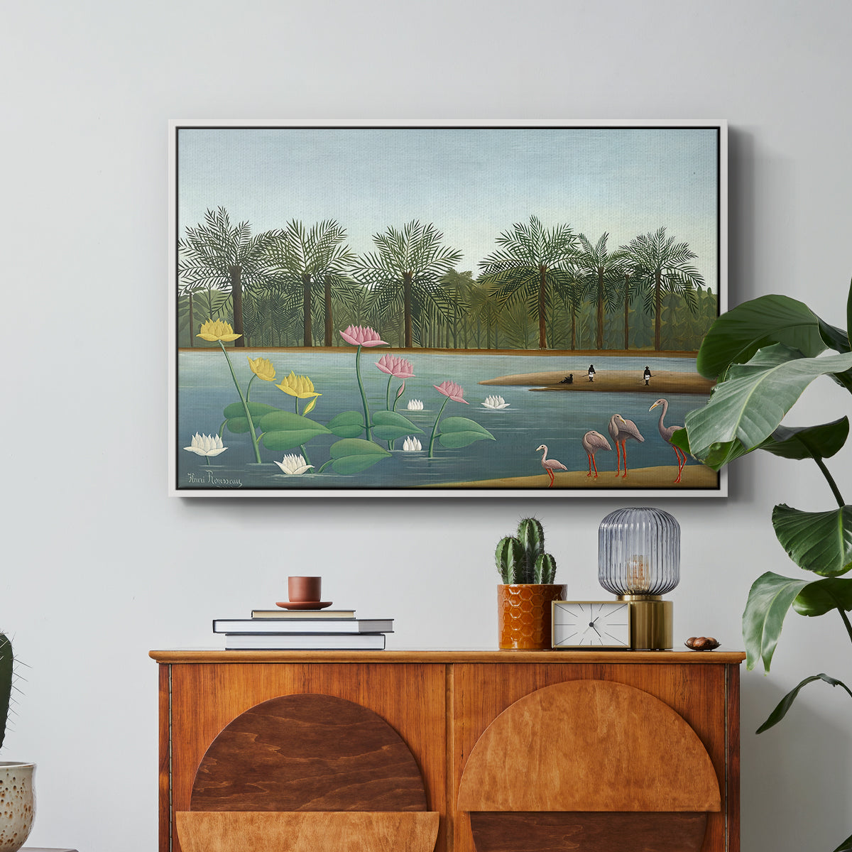 The Flamingoes (Les Flamants), 1907 - Floater Framed Canvas Print