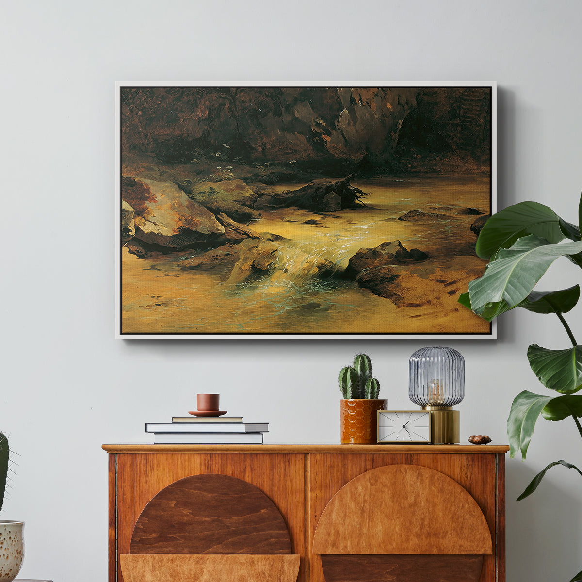 Wildbach (Wild Stream) - Floater Framed Canvas Print
