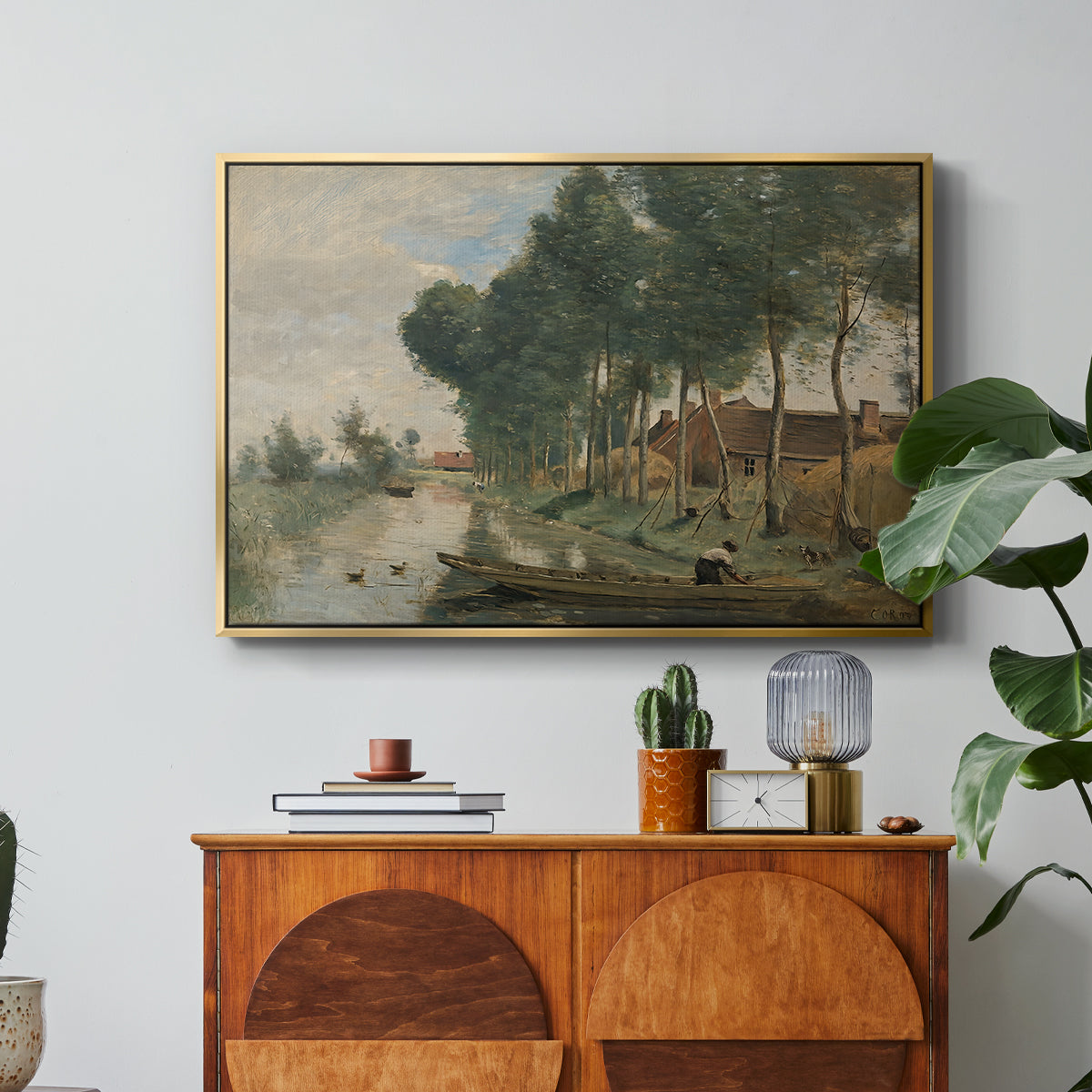 Landscape at Arleux-du-Nord, c. 1871-1874 - Floater Framed Canvas Print
