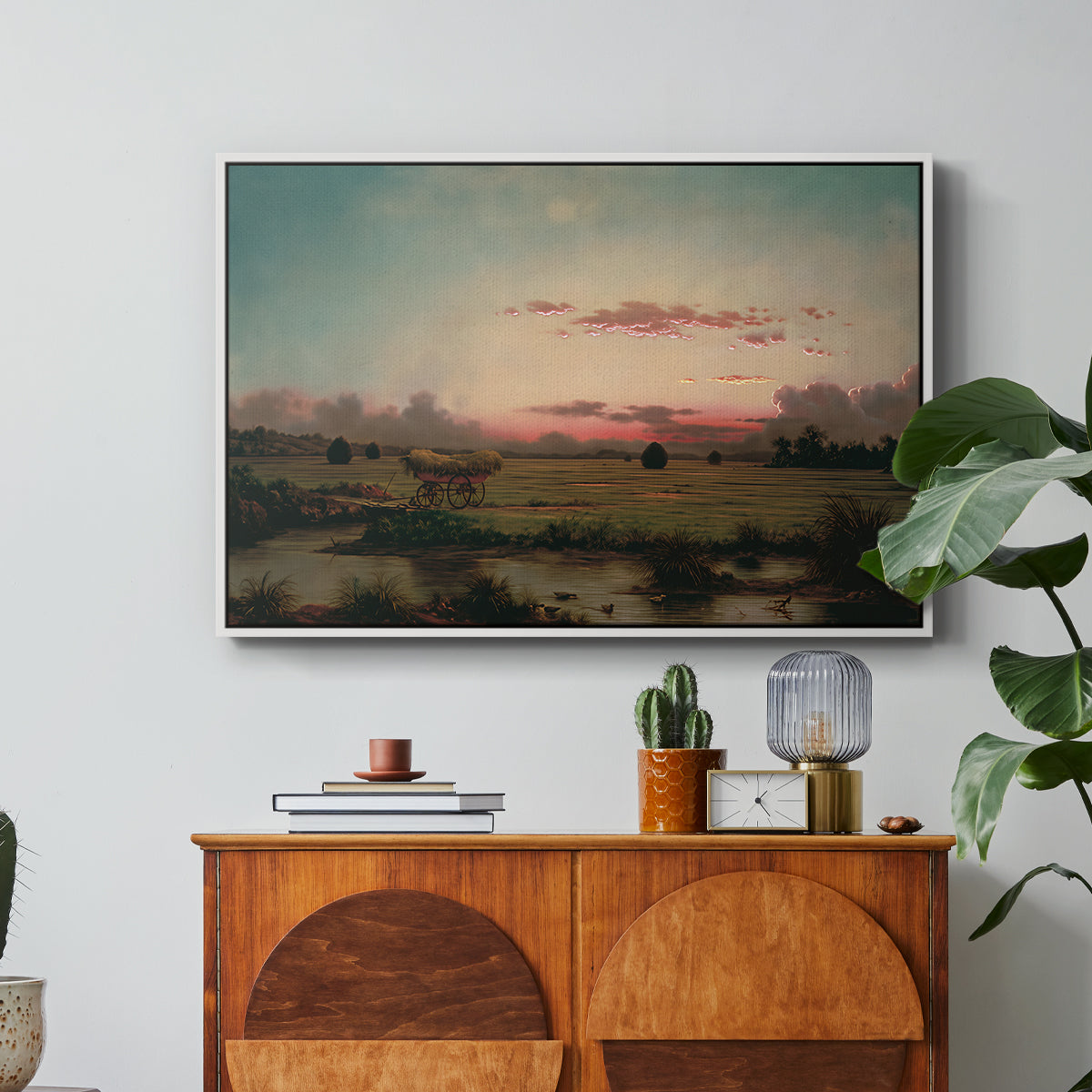 The Marshes at Rhode Island, 1866 - Floater Framed Canvas Print