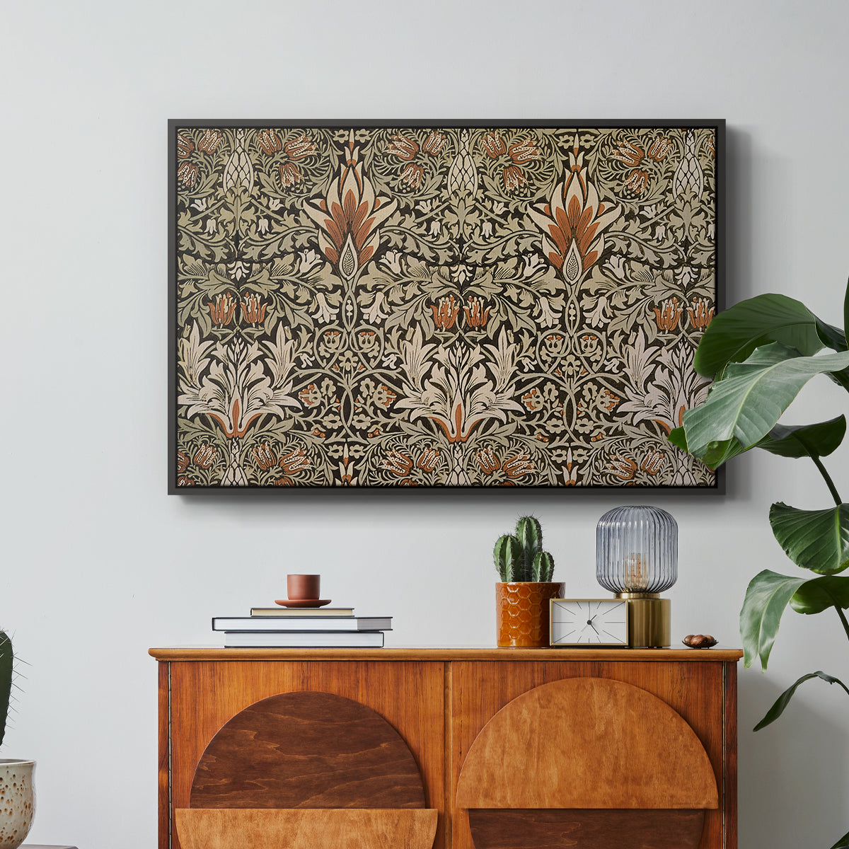 Snakeshead - Charcoal/Spice, c. 1876 - Floater Framed Canvas Print