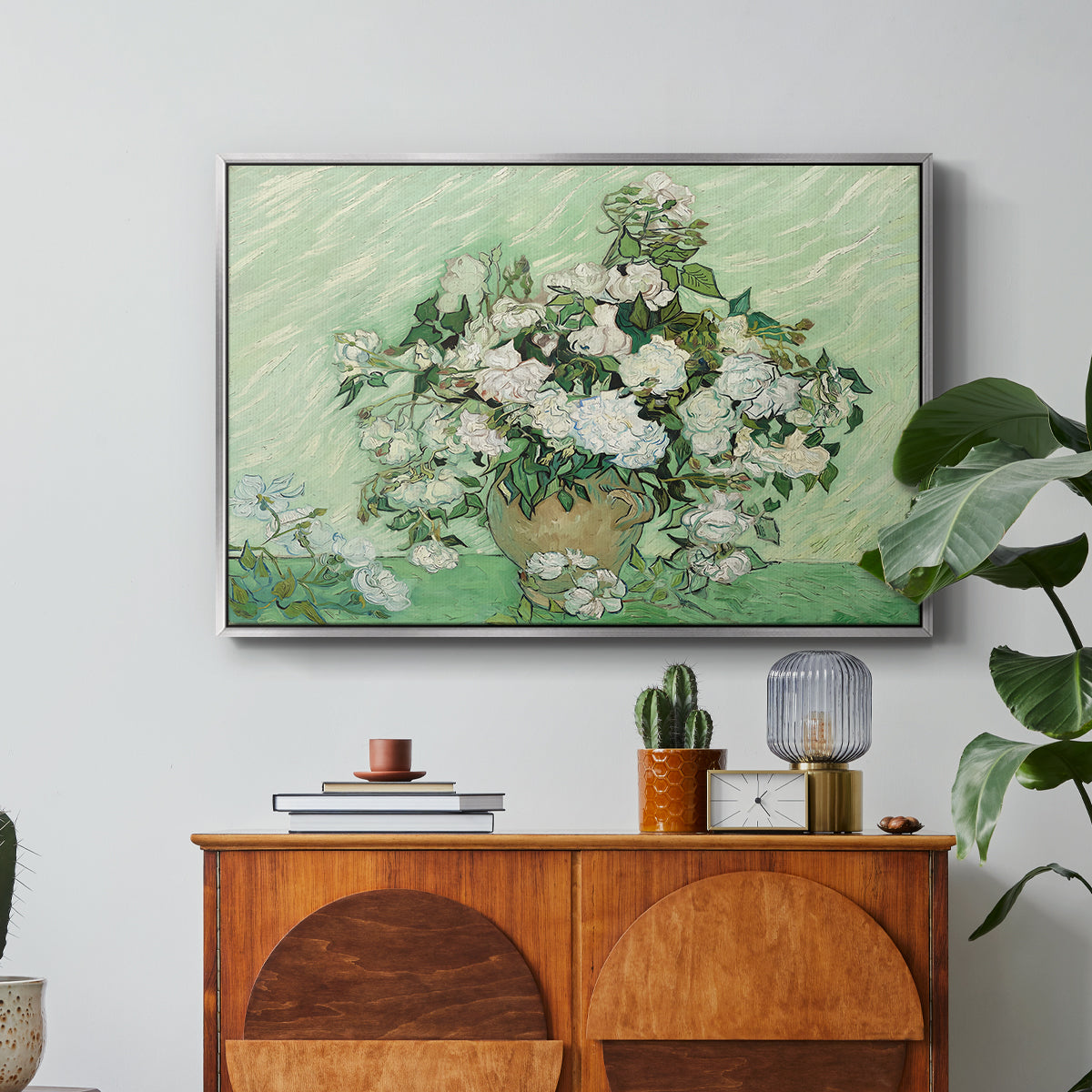 Roses, 1890 - Floater Framed Canvas Print
