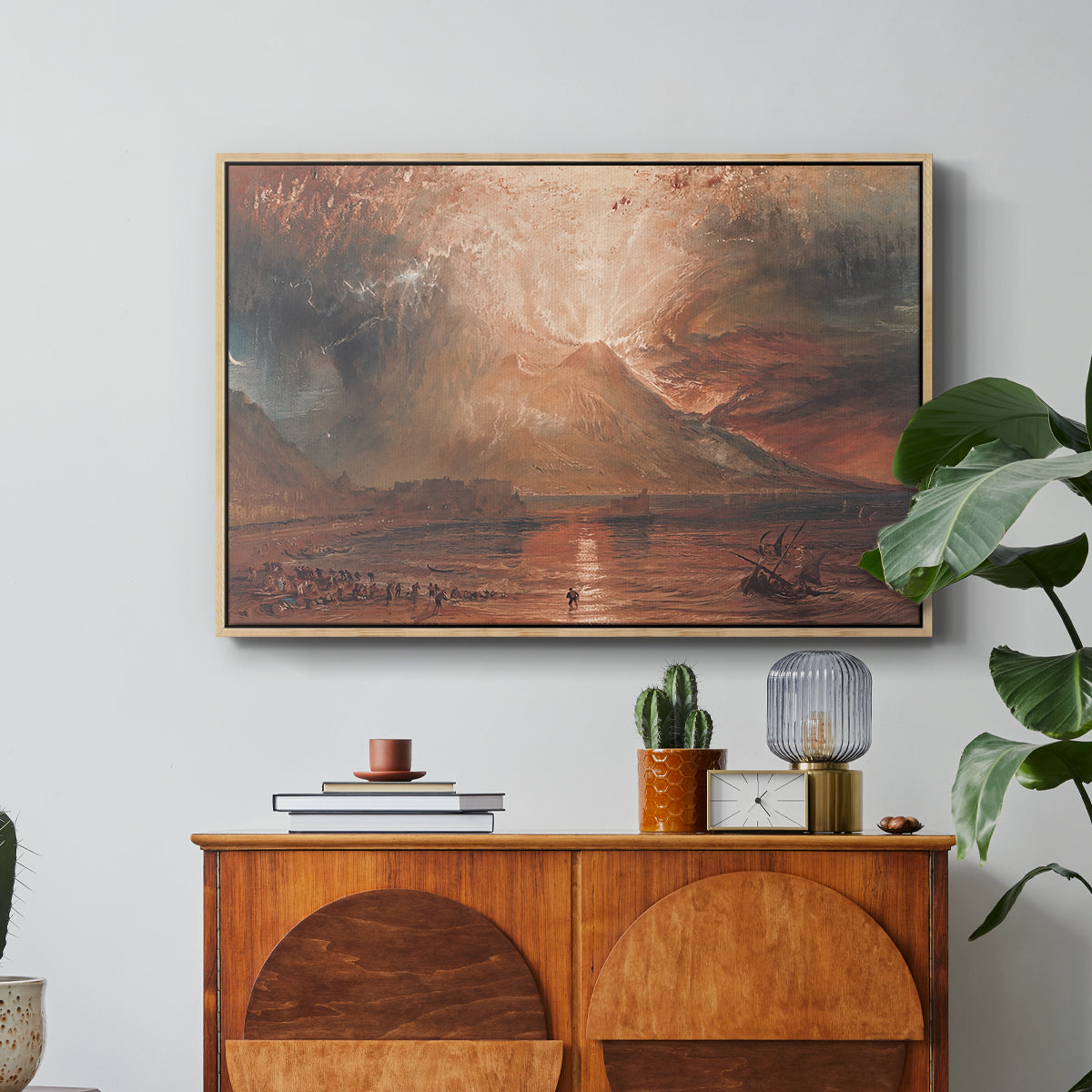 Vesuvius in Eruption, c. 1817 - Floater Framed Canvas Print