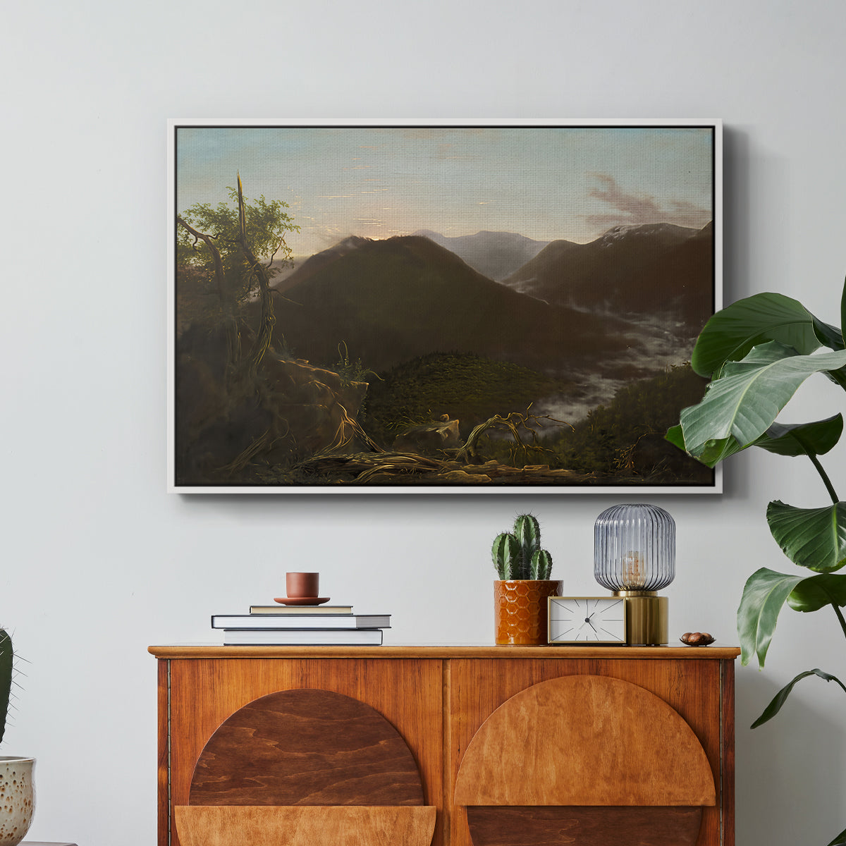 Sunrise in the Catskill Mountains, 1826 - Floater Framed Canvas Print