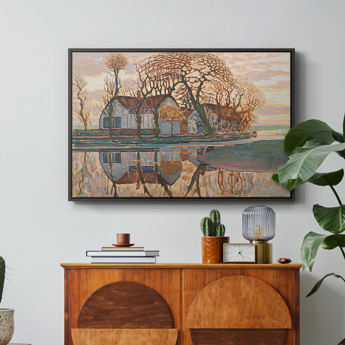 Farm near Duivendrecht, c. 1916 - Floater Framed Canvas Print